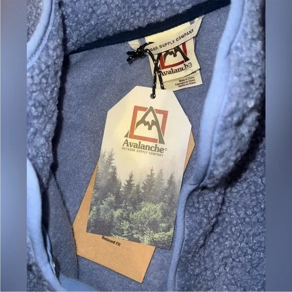 Avalanche Kids Blue Sherpa Jacket - Picture 4 of 7